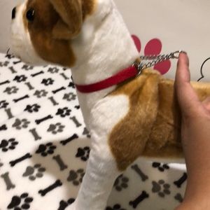 Red martingale dog collar